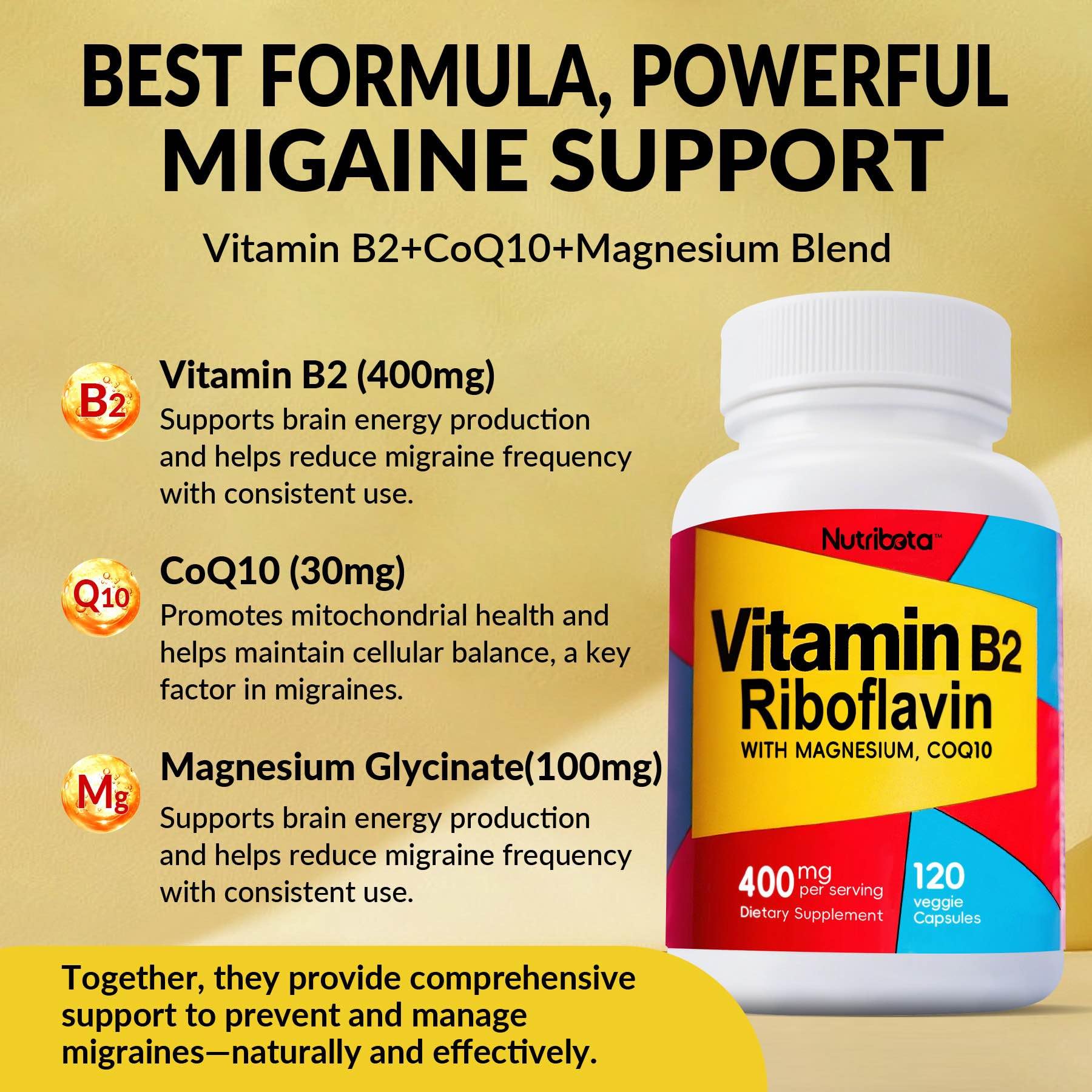 Nutribota B2 label with clean design and purity cues