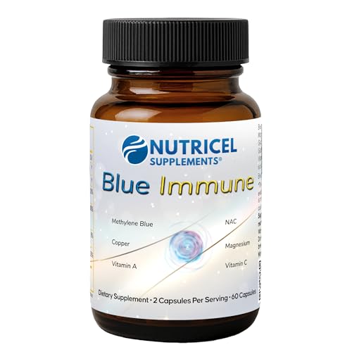 Closeup of Nutricel Blue Immune capsules showing consistent dosing.