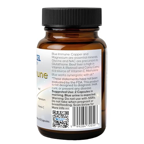 Nutricel Blue Immune packaging box emphasizing third-party testing.