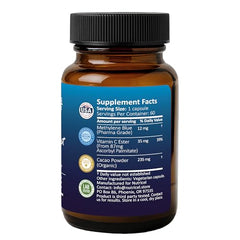 Nutricel Methylene Blue bottle back lists ingredients and warnings.