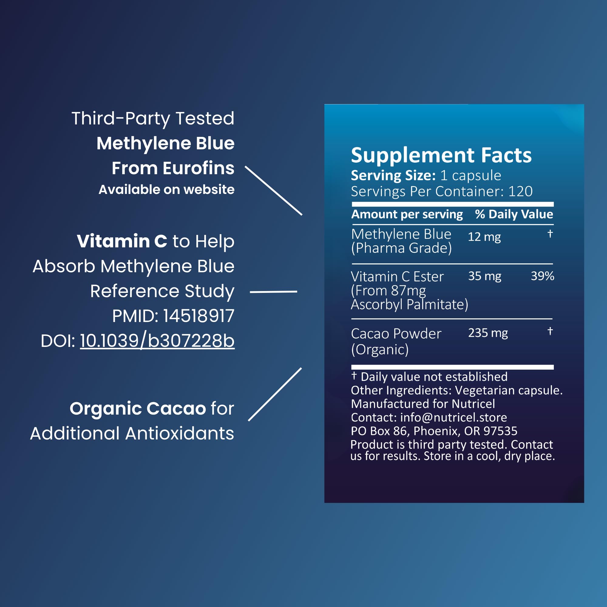 Nutricel warning icon and label reminding safety considerations