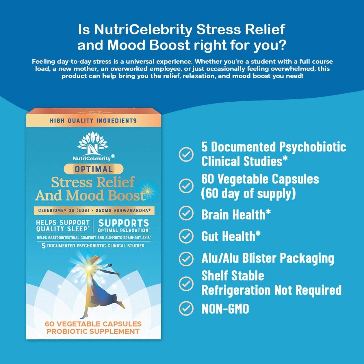Nutricelebrity Brain focus support for clearer thinking.