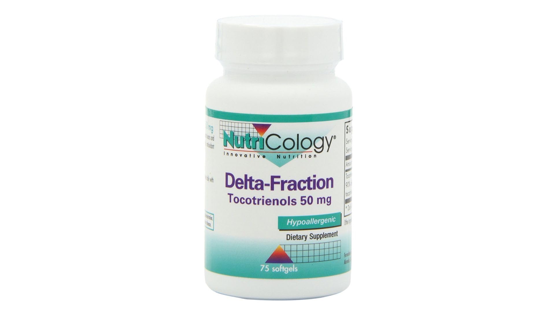 NutriCology Delta-Fraction Tocotrienols bottle front for daily antioxidant support