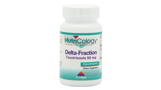 NutriCology Delta-Fraction Tocotrienols bottle front for daily antioxidant support