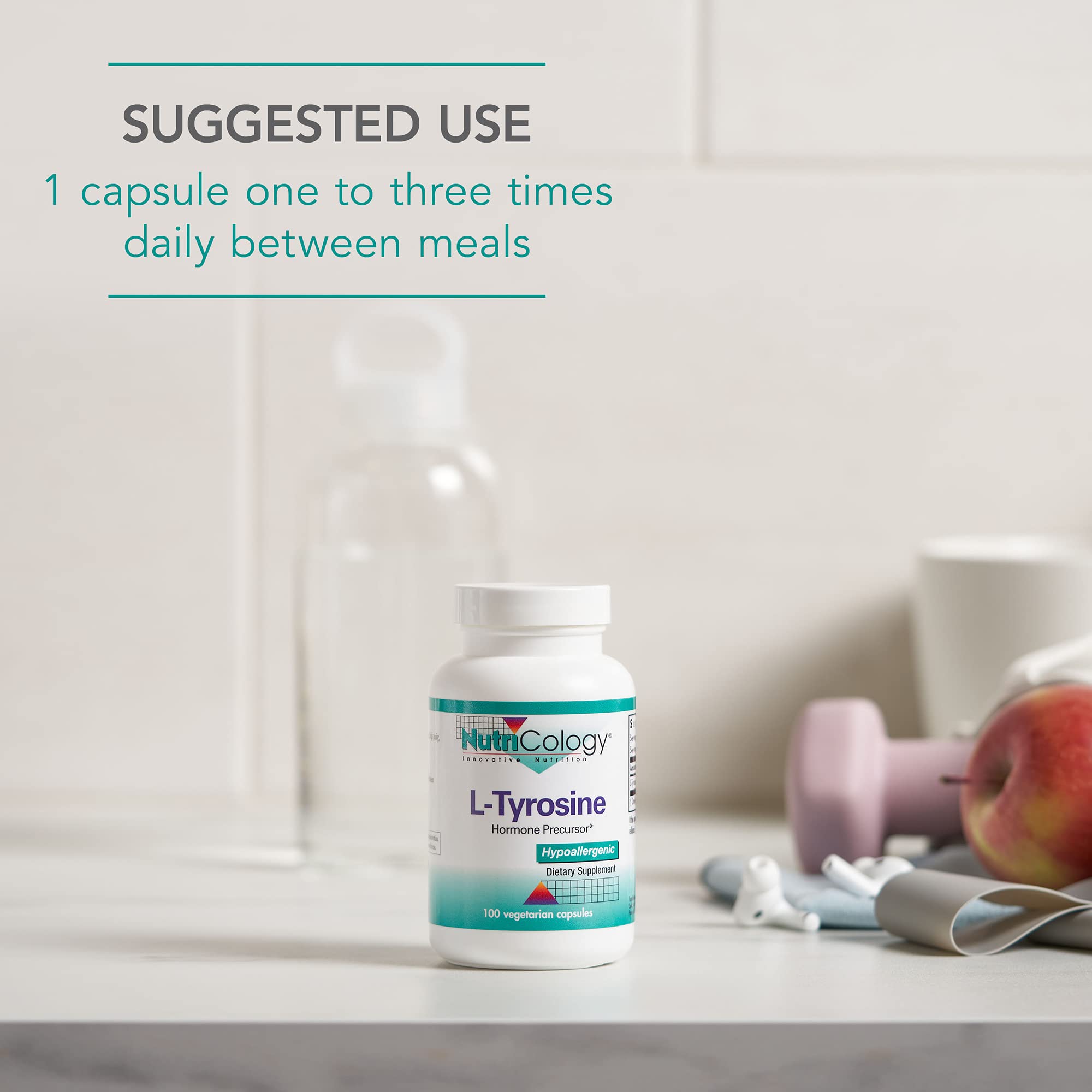 Nutricology L-Tyrosine supports mental clarity and focus.