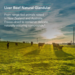 Nutricology Liver Beef VegiCaps container label with servings per container.
