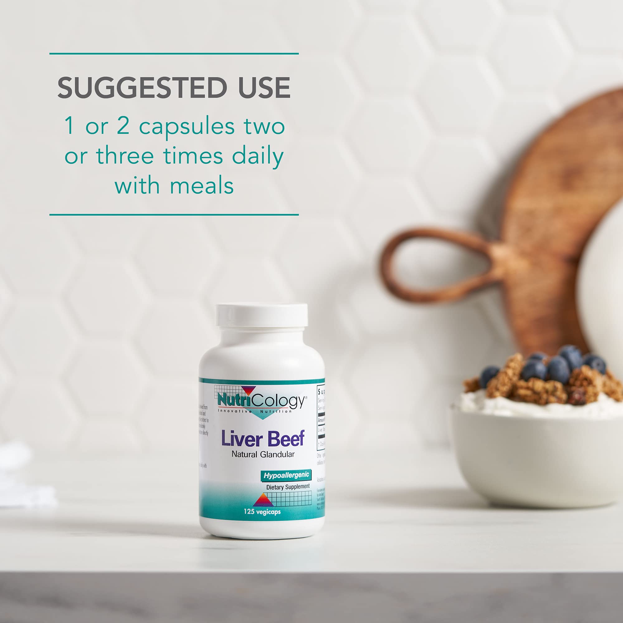 Nutricology Liver Beef VegiCaps daily-use setup for routine supplementation.