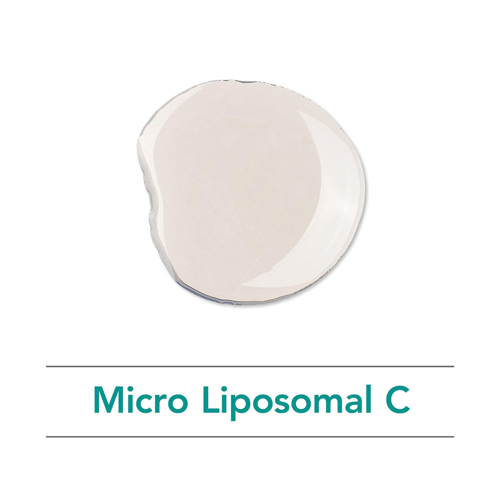 Nutricology Micro Liposomal C liquid in glass ready to swallow.