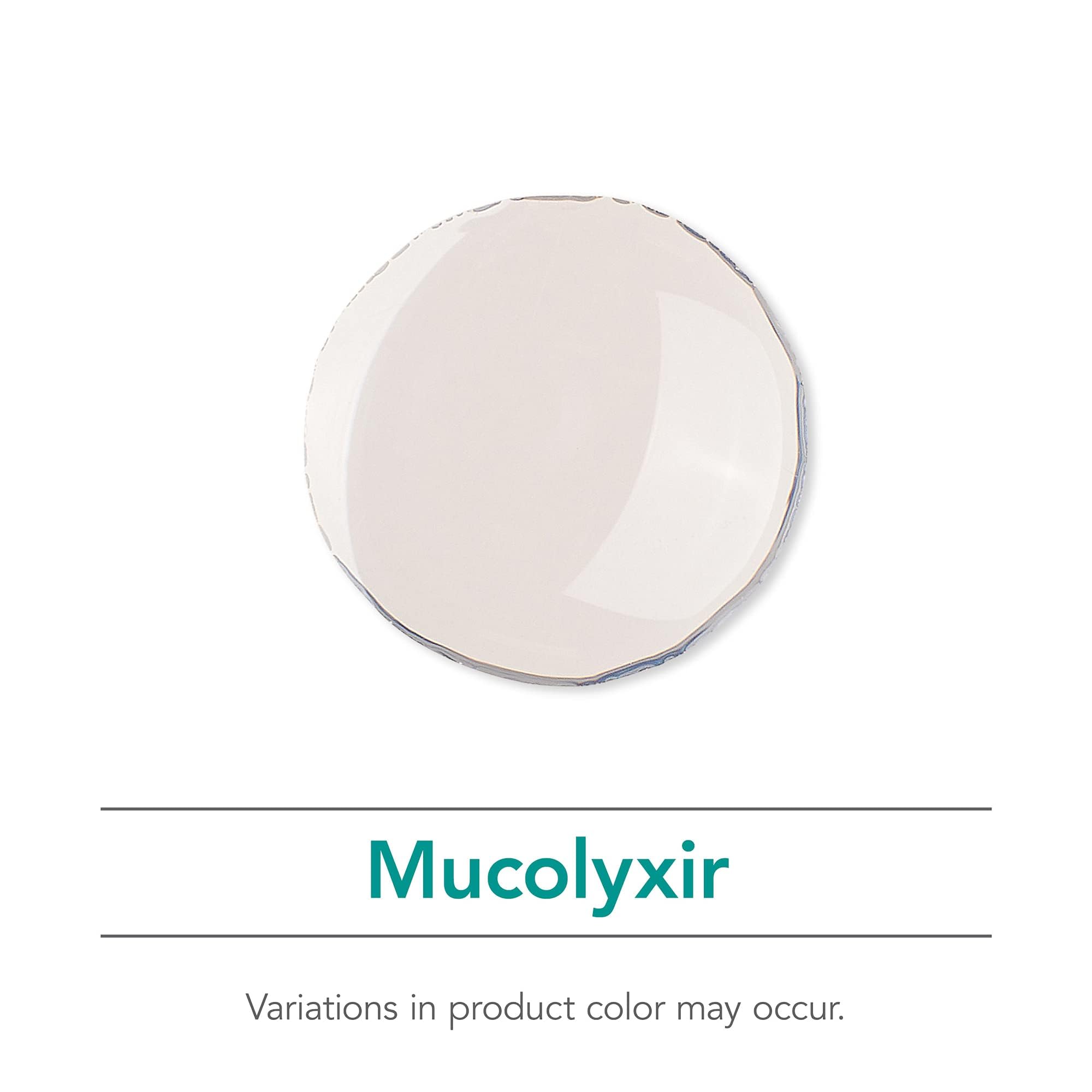 Nutricology Mucolyxir liquid texture visible for smooth administration.