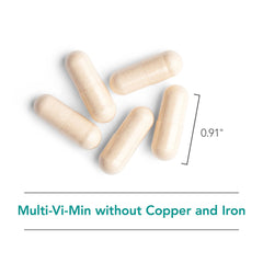 Nutricology Multi-Vi-Min bottle on desk for easy access during the day.