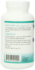 Close-up of Nutricology Multi-Vi-Min capsules ready for daily use.