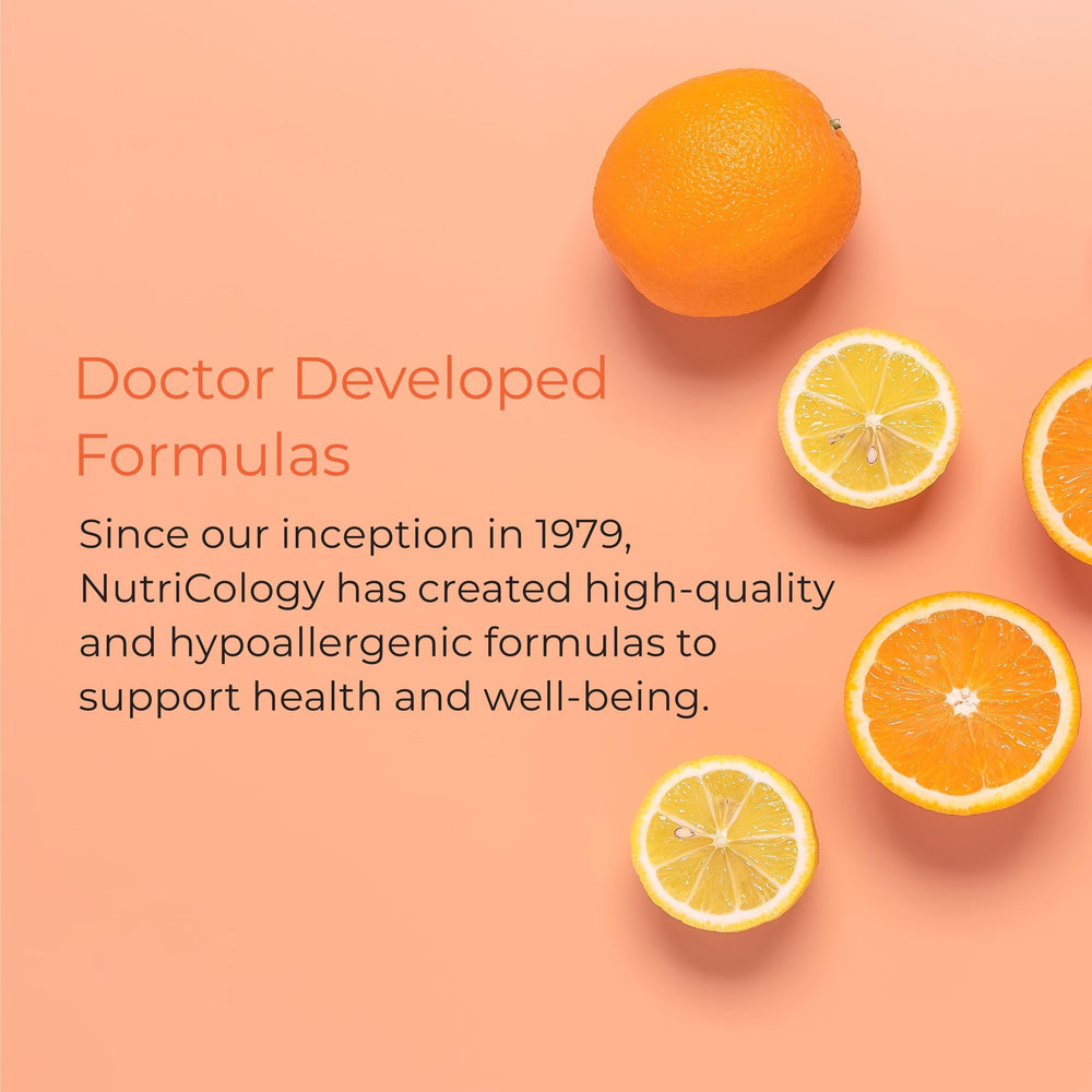 Nutricology organic hypoallergenic formulation label signals clean ingredients.