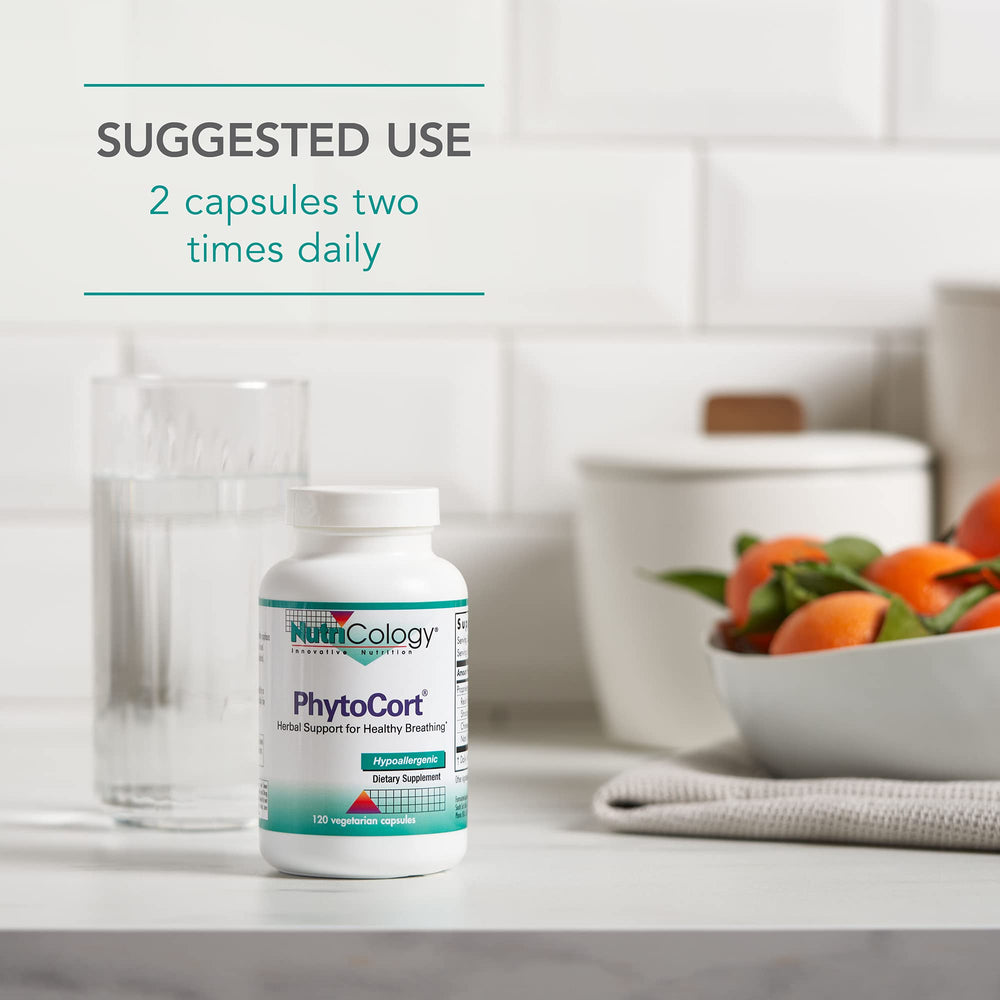 Packaging display of Nutricology PhytoCort for easy shelf viewing
