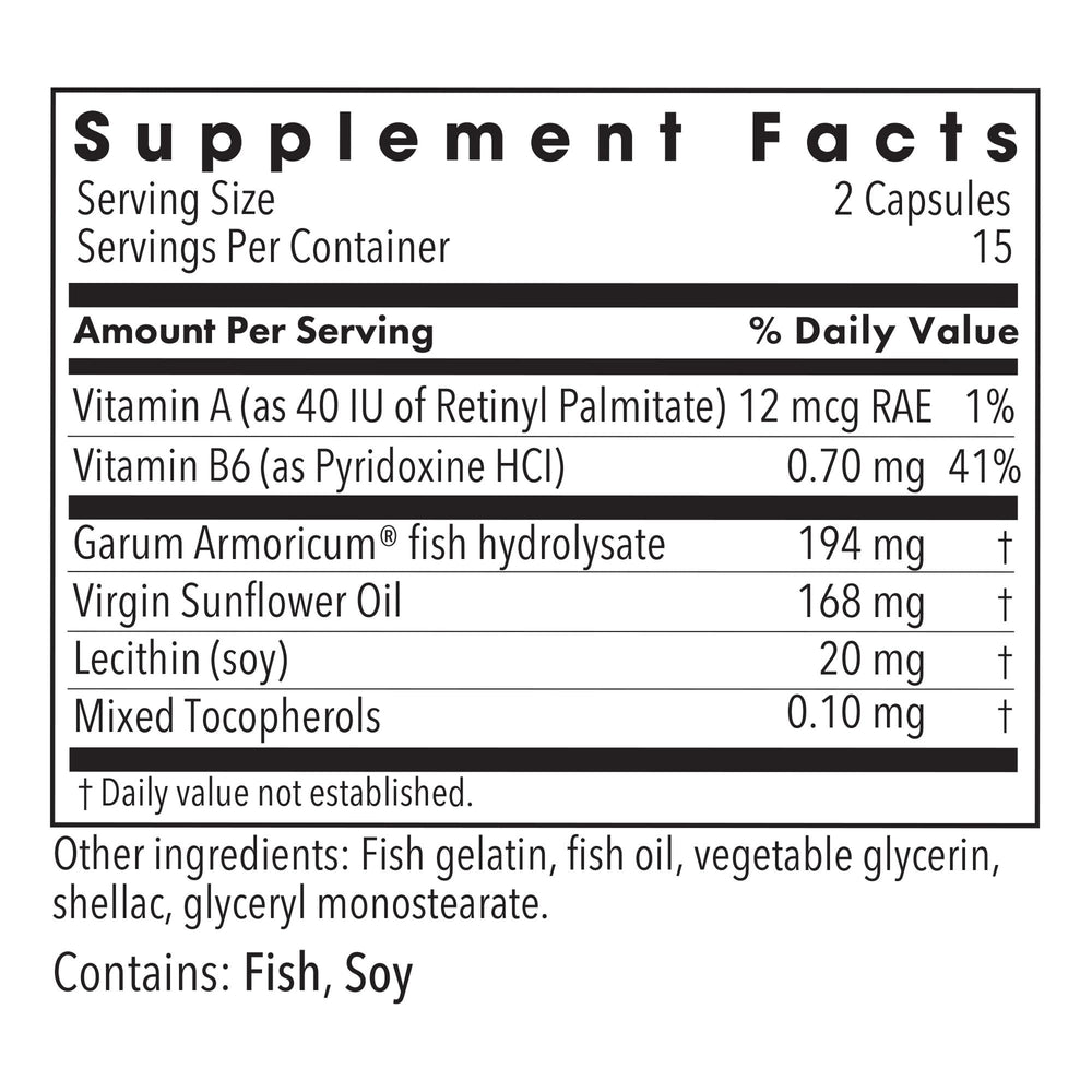 Nutricology Stabillium 200 capsules close-up for gentle nightly calm.