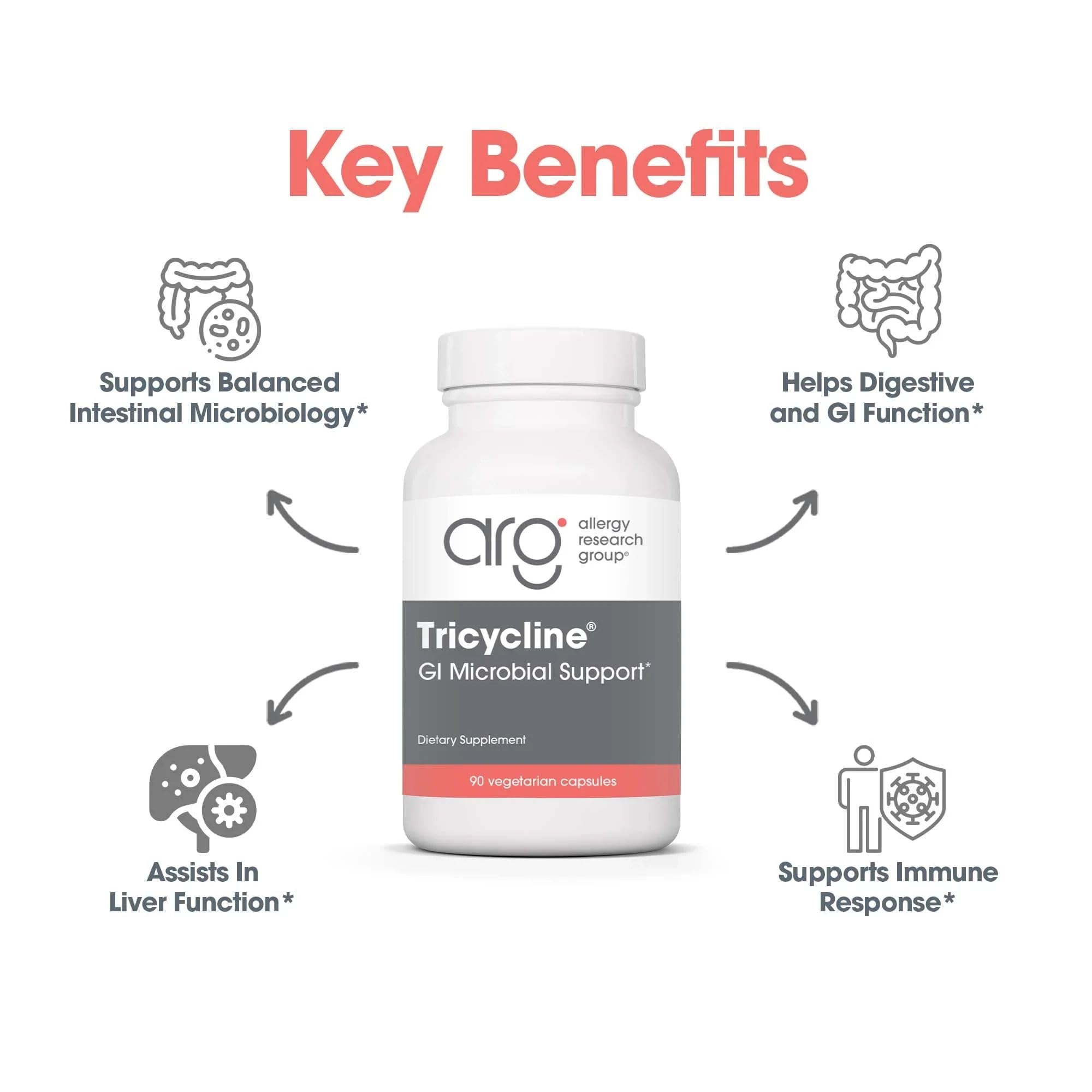 Nutricology Tribiotics bottle top view showcases dosage instructions.