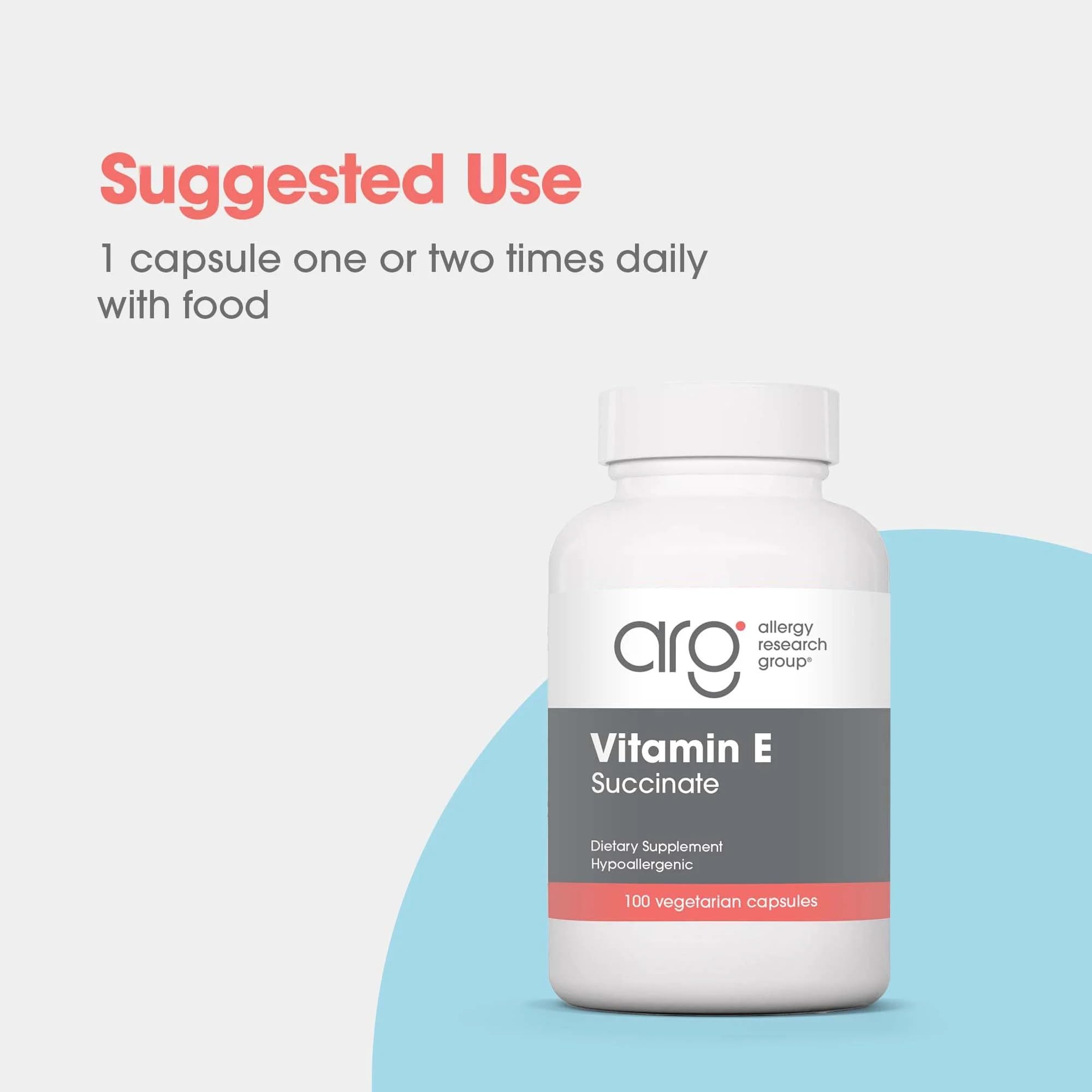 Nutricology Vitamin E Succinate label detail emphasizes 400 IU potency and D-alpha-tocopheryl.
