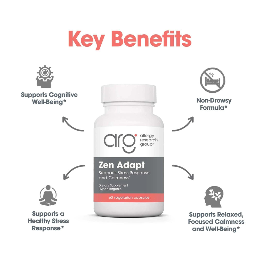 Nutricology Zen Adapt ashwa and Sensoril extract featured for potential stress response support