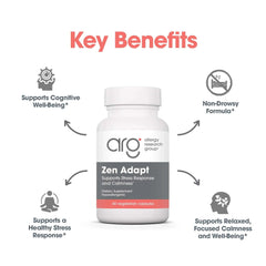 Nutricology Zen Adapt ashwa and Sensoril extract featured for potential stress response support