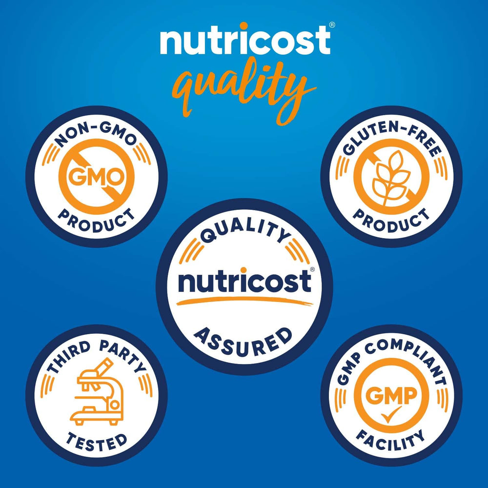 Nutricost ALCAR gluten-free and non-GMO label on packaging.
