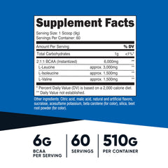 Nutricost BCAA Orange Mango scoop included for precise dosing
