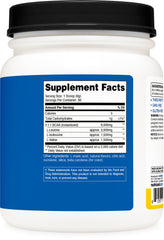Nutricost BCAA Pineapple serving scoop beside bottle for easy daily dose.
