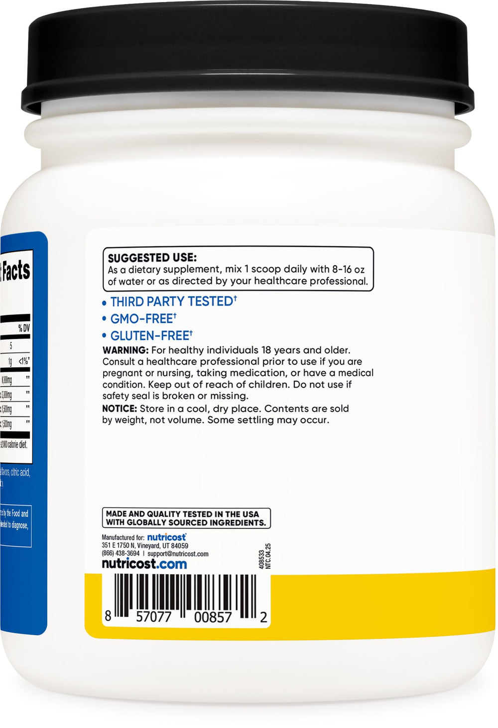 Nutricost BCAA Pineapple ready-to-mix shake in glass after workout.