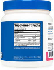Nutricost BCAA powder raspberry lemonade unflavored bottle invites custom blends