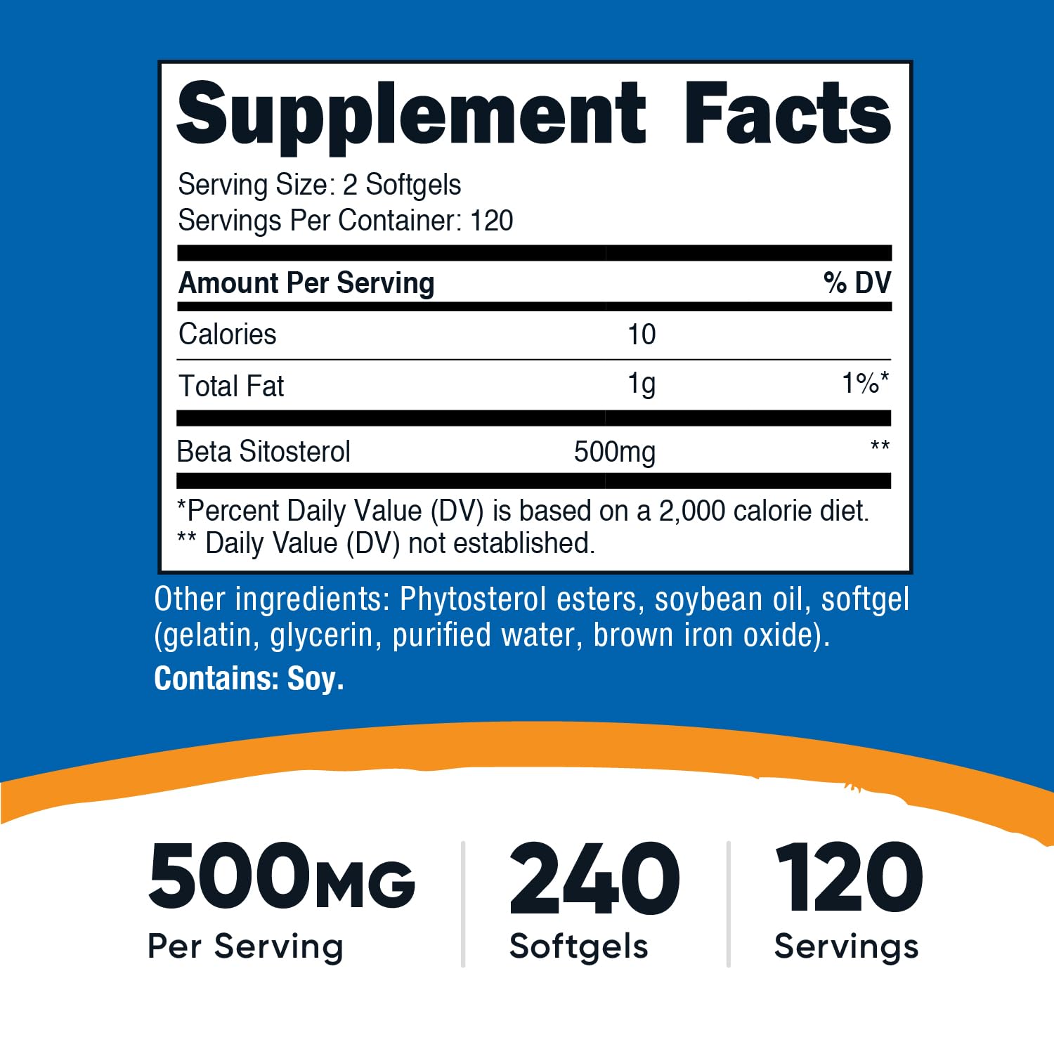 Nutricost Beta Sitosterol 240 softgels cap close-up highlighting capsules