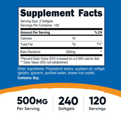 Nutricost Beta Sitosterol 240 softgels cap close-up highlighting capsules