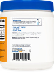 Nutricost BHB salts drink mix glass with ice ready for refreshment.