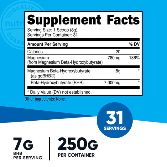 Nutricost BHB salts serving scoop for easy keto portion control