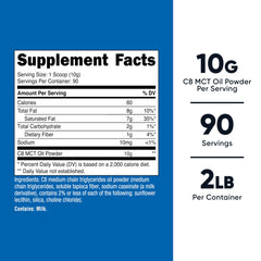 Nutricost C8 MCT Oil Powder included scoop for easy serving