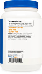 Nutricost Casein Micellar info panel, highlights slow-digesting protein benefits