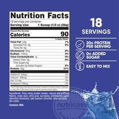Nutricost Clear Whey Berry Blast shake in glass, refreshing juice-like texture.