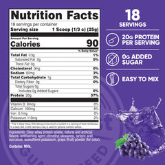 Nutricost Clear Whey Concord Grape pour highlights quick, smooth mixing for on-the-go consumption