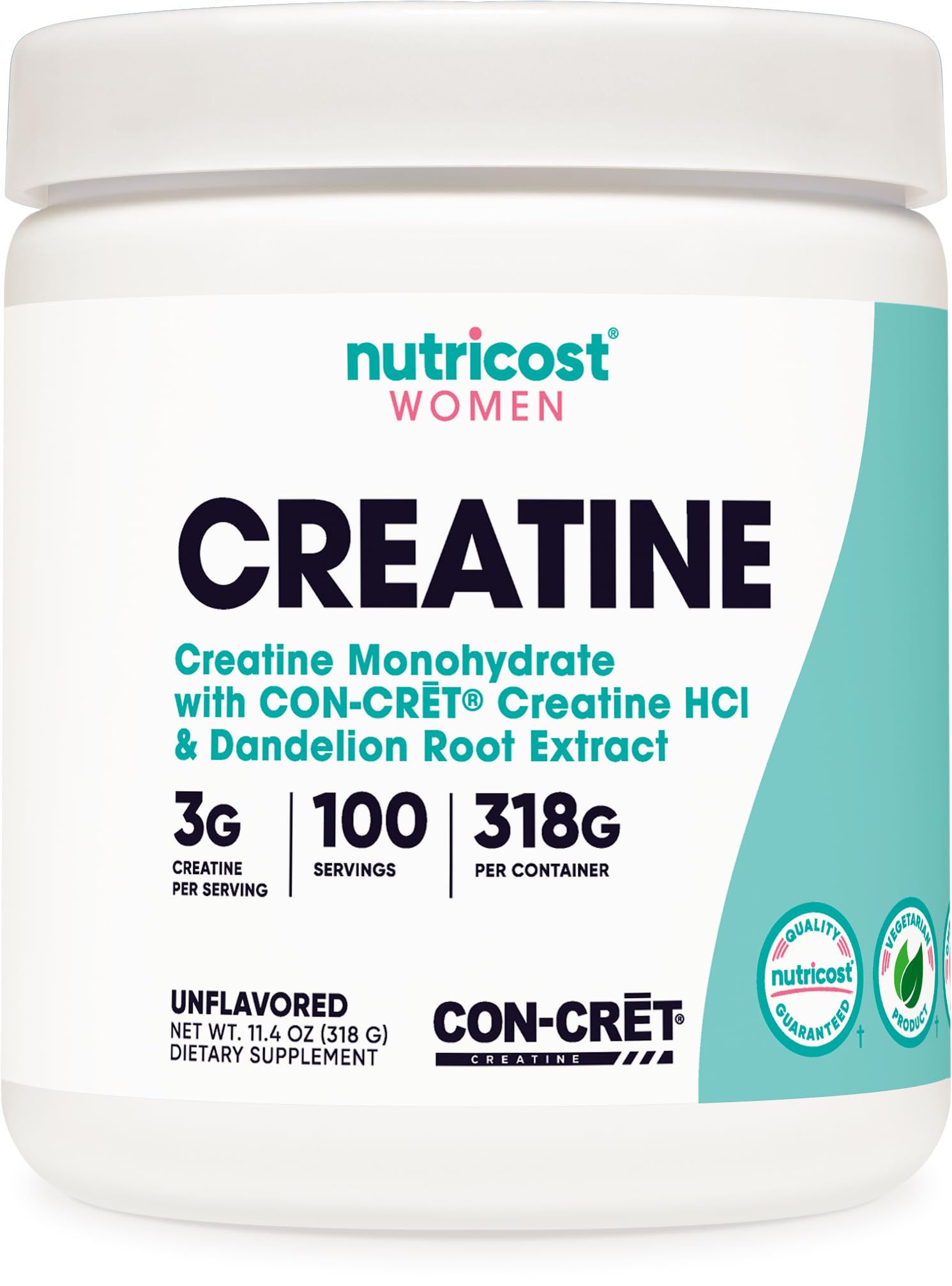 Nutricost creatine monohydrate powder bottle highlights quality and purity for daily workouts