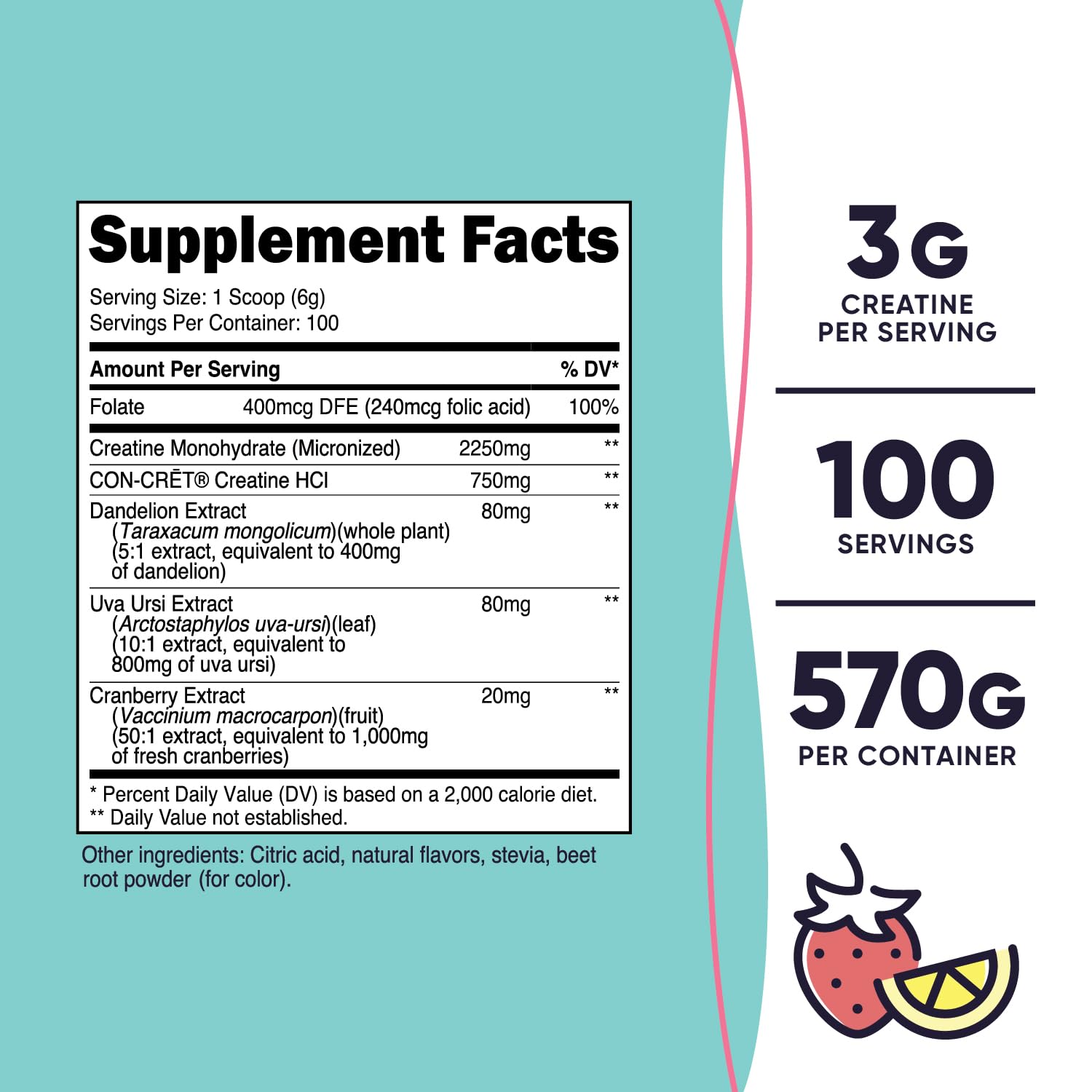 Nutricost Creatine powder scoop with 100 servings for daily workouts.