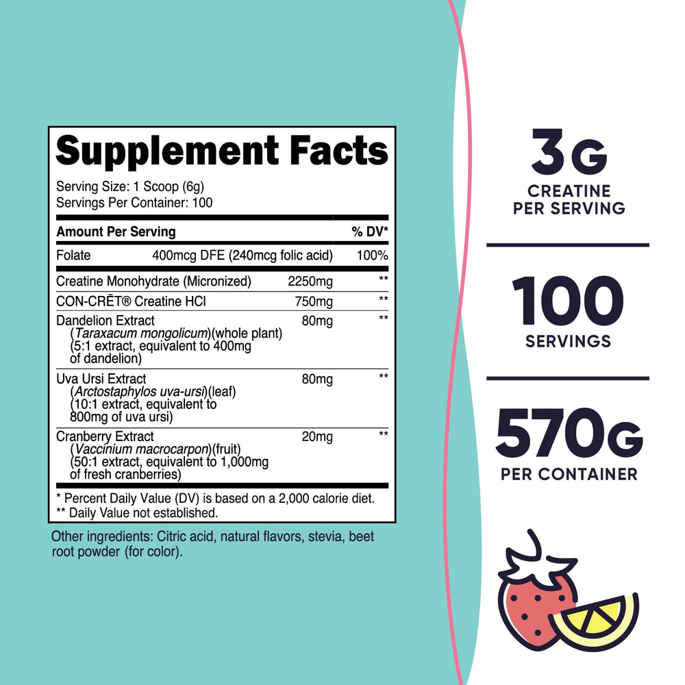 Nutricost Creatine powder scoop with 100 servings for daily workouts.