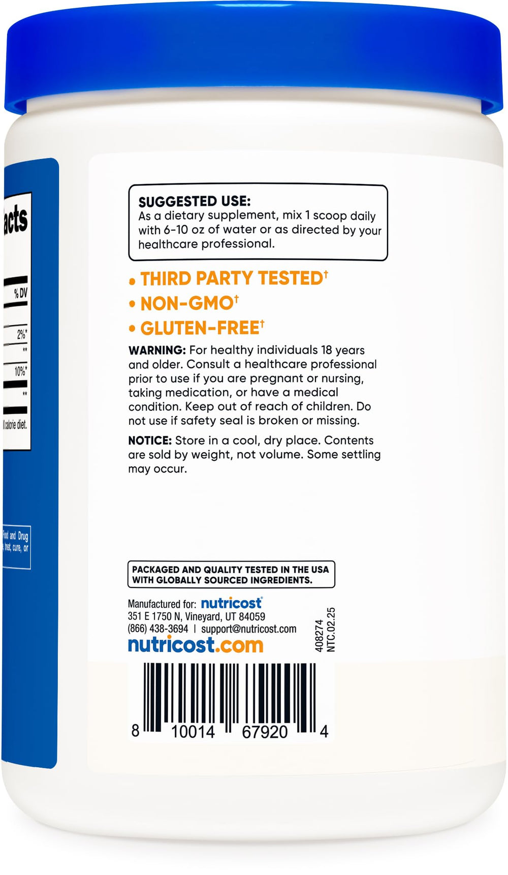 Nutricost D-Ribose powder dissolving in water for quick mixing