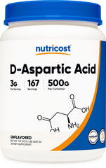 Nutricost DAA powder bottle front for a simple daily routine