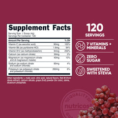 Nutricost Electrolyte Complex Powder grape scoop showing easy mixing