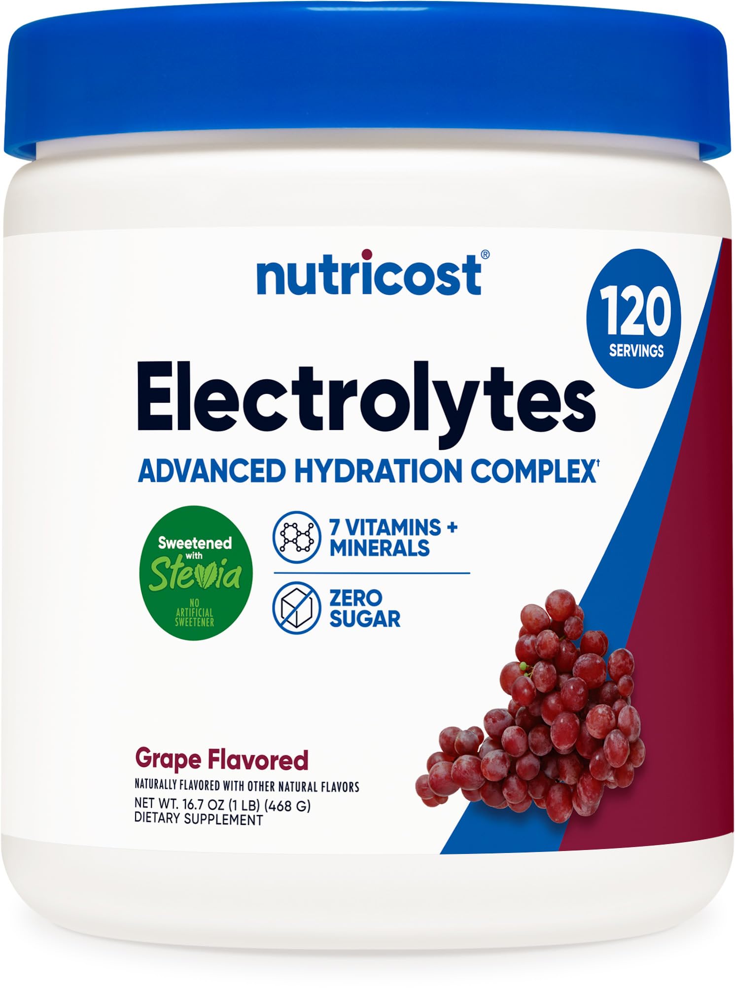 Nutricost Electrolyte Complex Powder grape tub for daily hydration