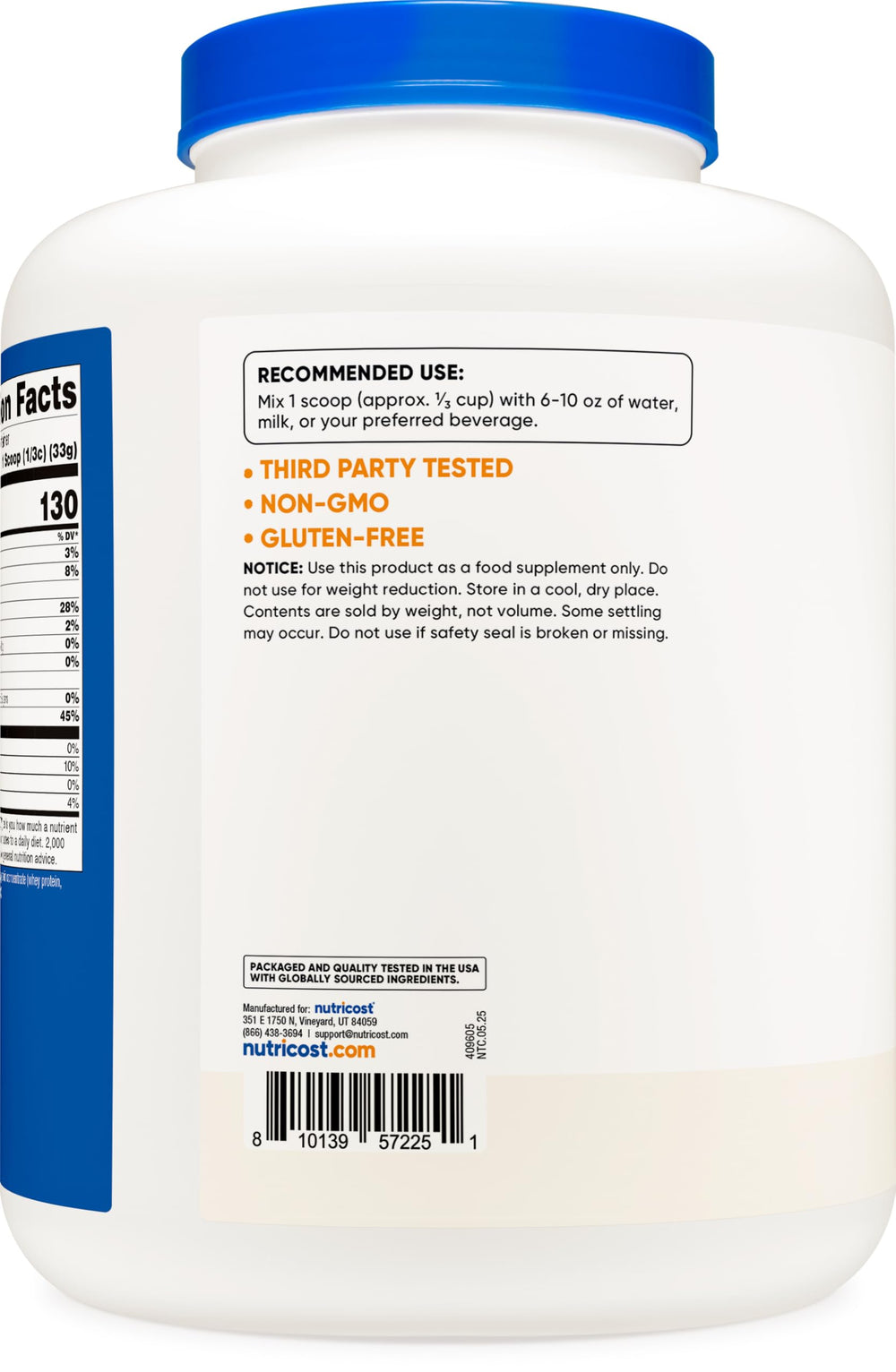 Nutricost facility sign emphasizes GMP and FDA registration
