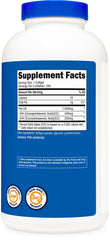 Nutricost softgels in glass bottle on counter suggests long-term supply.