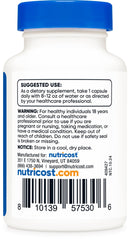 Nutricost GMP and NSF-certified facility seal on product
