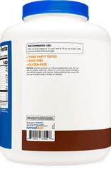 Nutricost Grass-Fed Whey Chocolate mixed shake in a glass