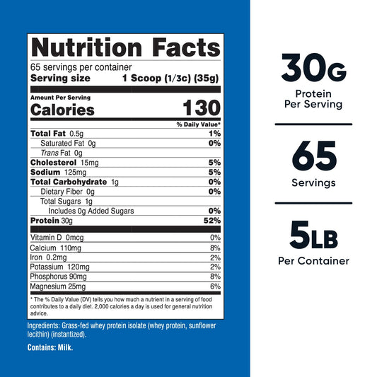 Nutricost Grass-Fed Whey Isolate unflavored powder supports versatile shakes and recipes