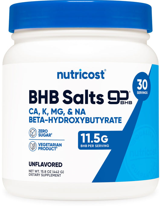 Nutricost Keto BHB 4-in-1 bottle front label for keto support.