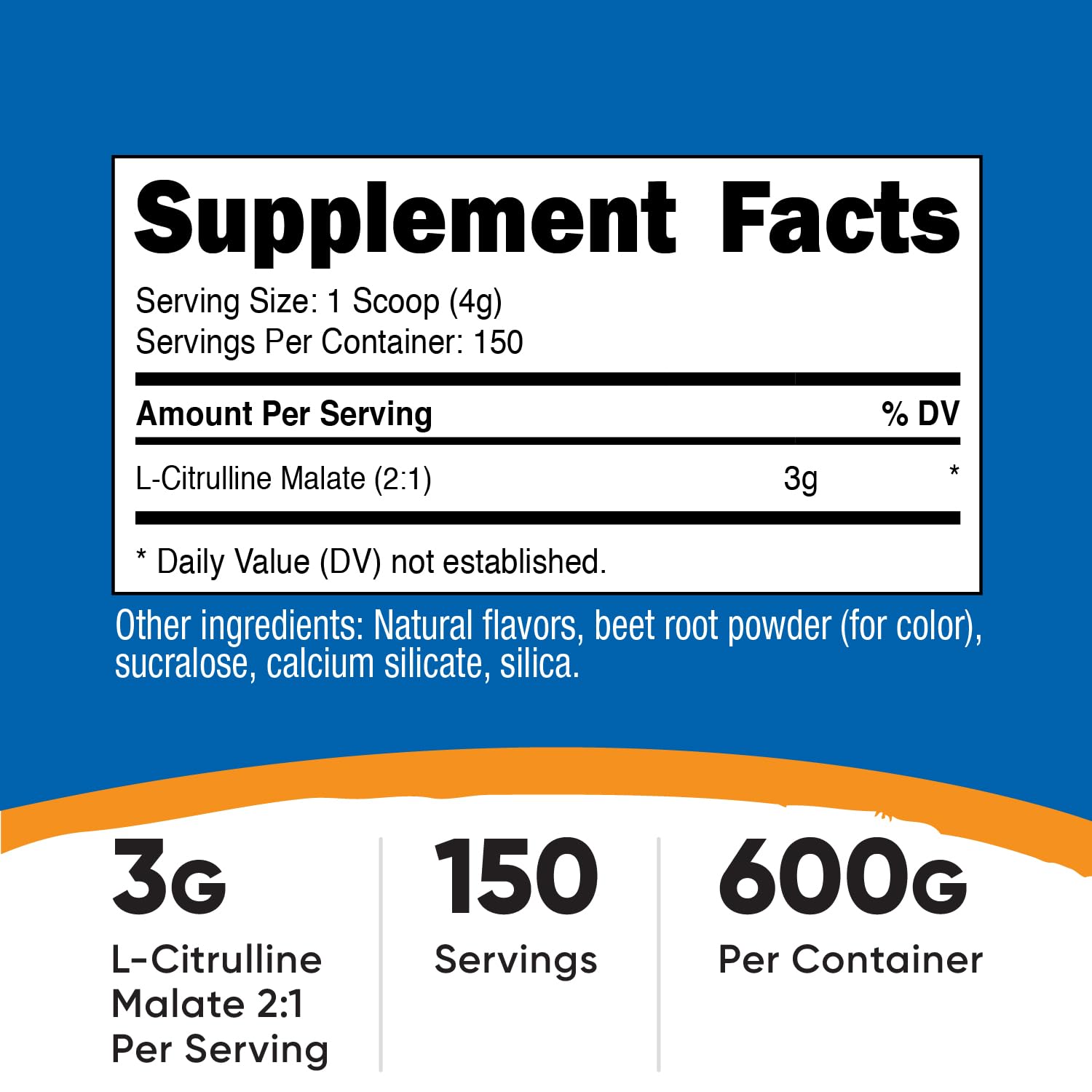 Nutricost L-Citrulline Malate 2:1 fruit punch being poured for pre workout boost
