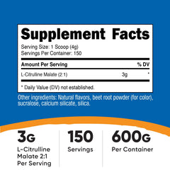 Nutricost L-Citrulline Malate 2:1 fruit punch being poured for pre workout boost